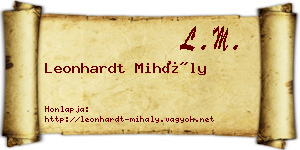 Leonhardt Mihály névjegykártya
